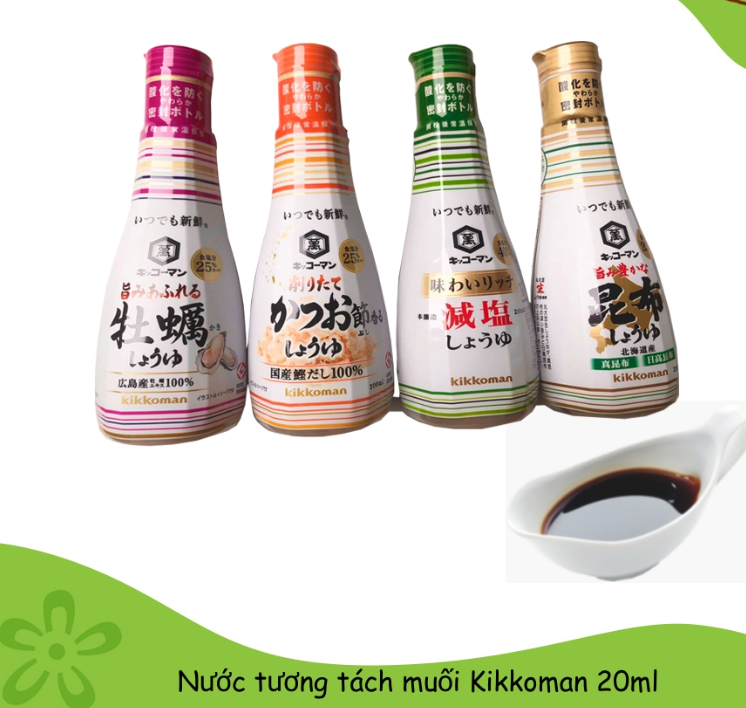 nuoc tuong it muoi kikkoman 200ml