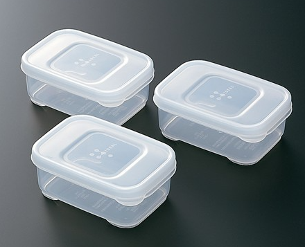 Bộ 3 hộp nhựa chữ nhật 190ml Inomata