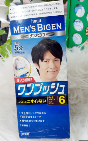 Thuốc nhuộm tóc phủ bạc cho nam Bigen (2 loại) (6G - Nâu đen)