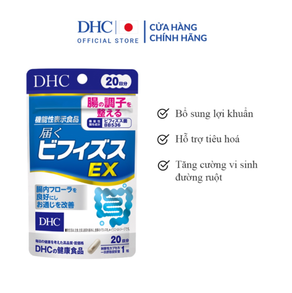 Viên uống men vi sinh DHC Bifidus EX 20 ngày gói 20 viên