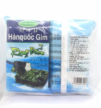 Rong biển Blue Gim lốc 2g*8 gói - lốc